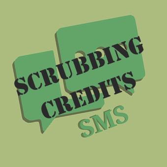Scrubbin Credit SMS with green background